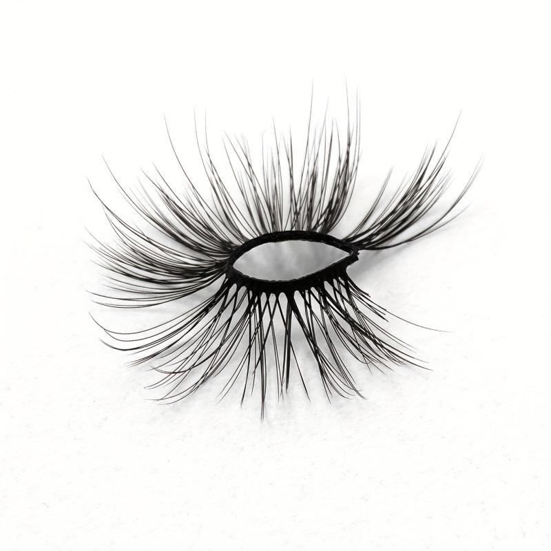 6 Pairs C Curling Fluffy Volume False Eyelashes Natural Cross Slender Lashes