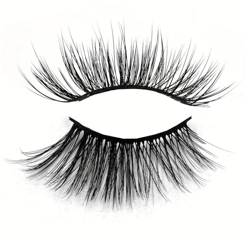 6 Pairs C Curling Fluffy Volume False Eyelashes Natural Cross Slender Lashes