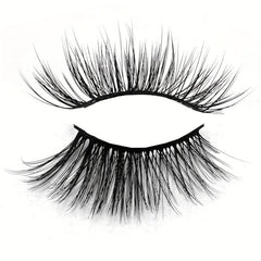 6 Pairs C Curling Fluffy Volume False Eyelashes Natural Cross Slender Lashes