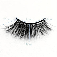 6 Pairs C Curling Fluffy Volume False Eyelashes Natural Cross Slender Lashes
