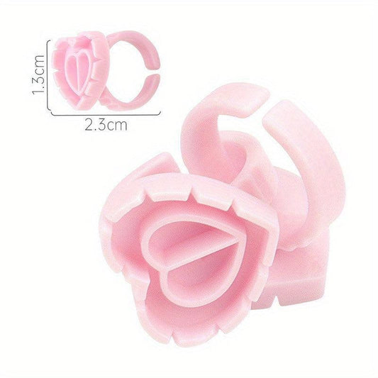25-30pcs Glue Rings Smart Glue Cups Lash Glue Holder Ring Cup Eyelash Extensions