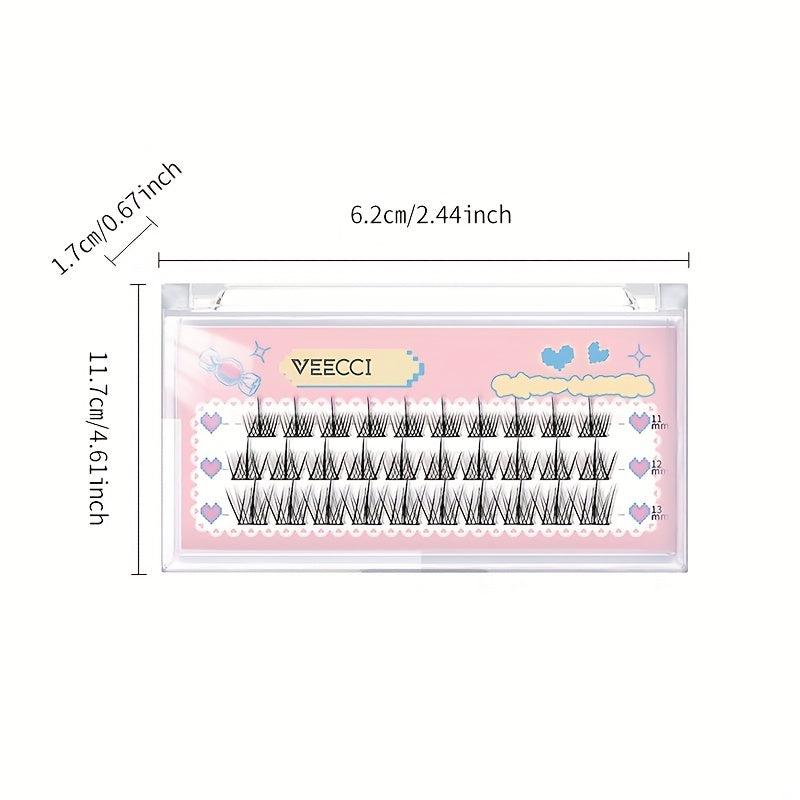 36 Pcs 3D Effect C Curl Natural Individual Lashes Mixed Tray Soft Lightweight