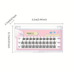 36 Pcs 3D Effect C Curl Natural Individual Lashes Mixed Tray Soft Lightweight