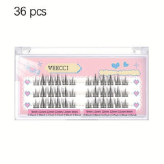 36 Pcs 3D Effect C Curl Natural Individual Lashes Mixed Tray Soft Lightweight