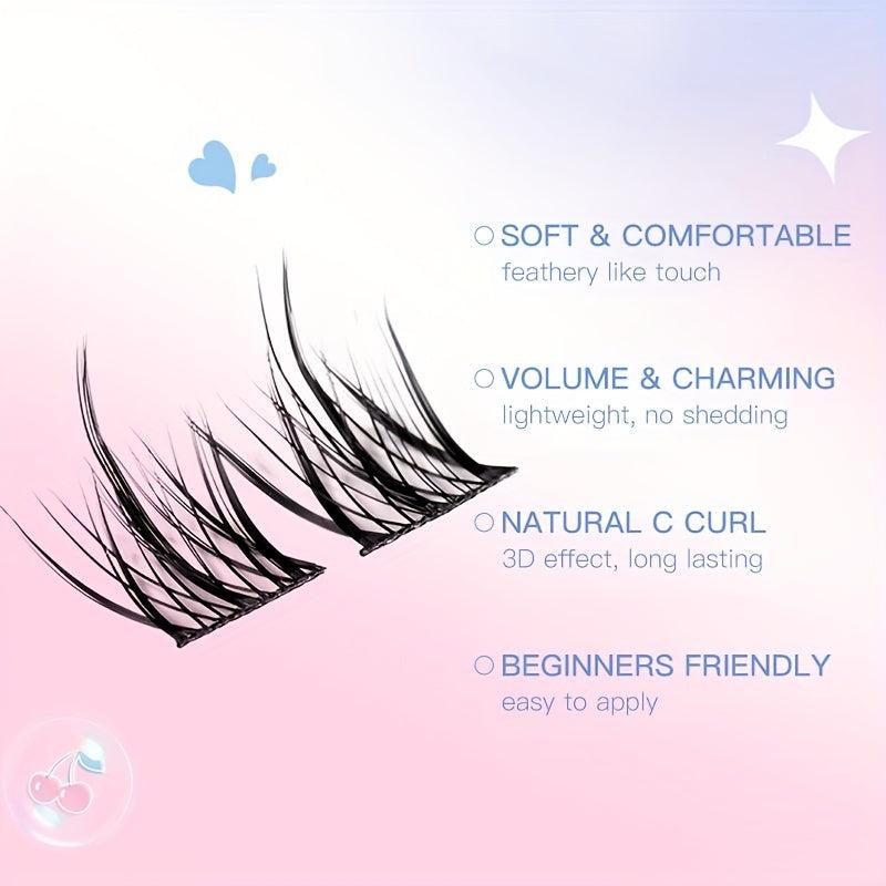 36 Pcs 3D Effect C Curl Natural Individual Lashes Mixed Tray Soft Lightweight