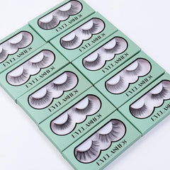 3D Chem Fiber False Eyelashes Thick Curling Messy Simulated Reusable