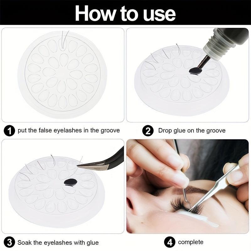 Eyelash Glue Holder Eyelash Extension Pallet For Extensions
