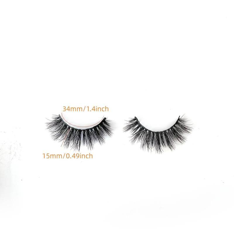 20 Pairs 3D Mixed Long/Short False Eyelashes Makeup Thick Fluffy Natural Look