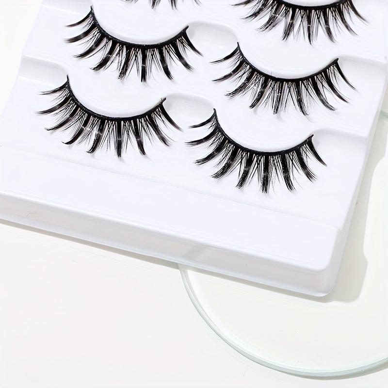 5 Pairs Wispy Fluffy False Eyelashes for Makeup, Dating, Party
