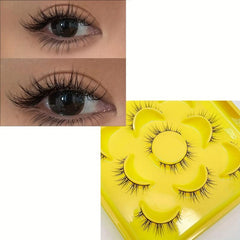 Faux Mink Eyelashes Lightweight Fluffy Lashes 5 Pairs