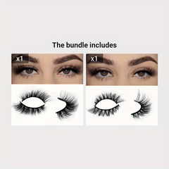 3D Faux Mink Cat Eyelashes for Fox Eye Effect Makeup