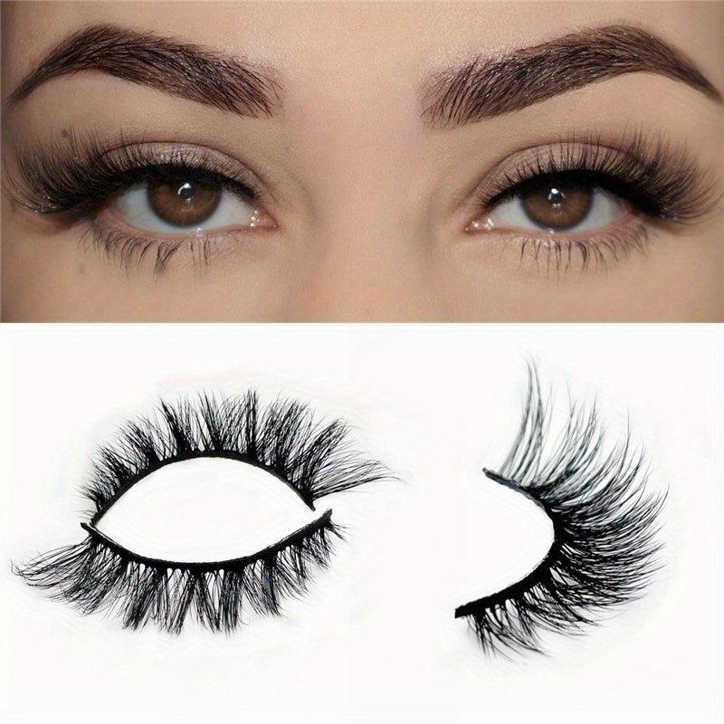 3D Faux Mink Cat Eyelashes for Fox Eye Effect Makeup