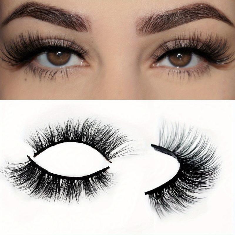 3D Faux Mink Cat Eyelashes for Fox Eye Effect Makeup