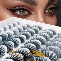 40 Pairs Thick False Eyelashes Natural Cross Lashes