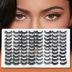 40 Pairs Thick False Eyelashes Natural Cross Lashes
