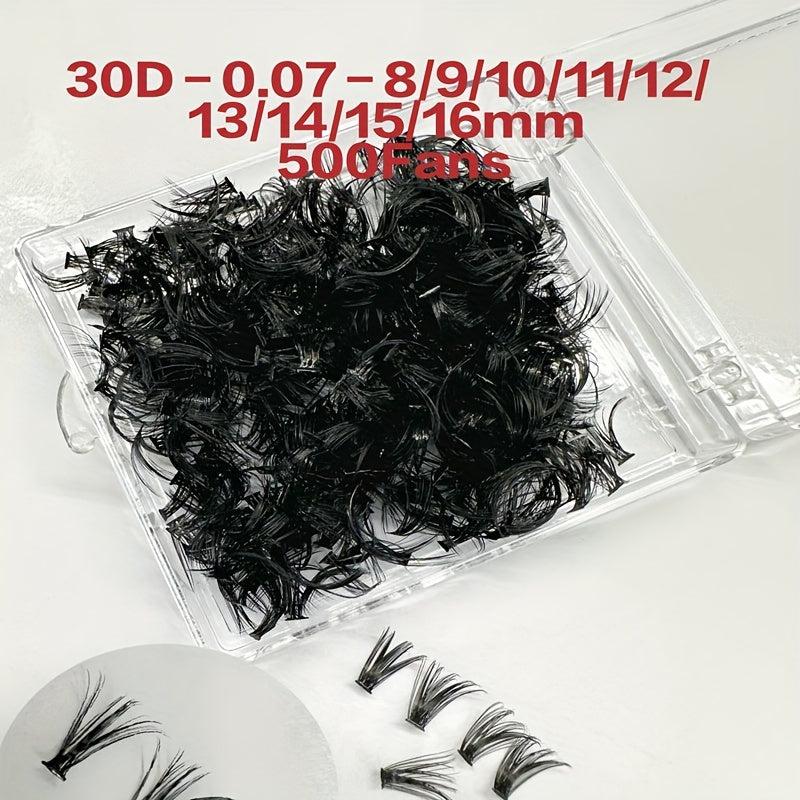500pcs 30D Cluster Lashes Fair Lashes DIY Grafting False Lashes