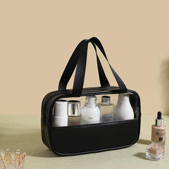 3 Pack Waterproof Travel Toiletry Bag Clear PVC Zippered Carry On Pouch