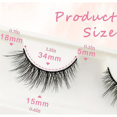 5 Pairs Cat Eye Lashes Fluffy Thick Natural Curling False Eyelashes
