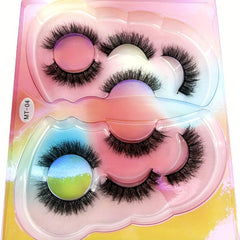 5 Pairs Faux Mink Lashes 3D Thick Eyelashes Natural False Eyelash