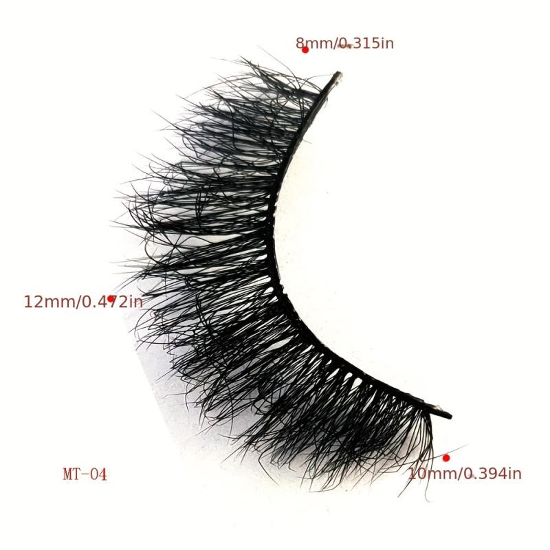 5 Pairs Faux Mink Lashes 3D Thick Eyelashes Natural False Eyelash