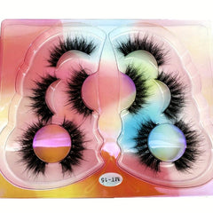 5 Pairs Faux Mink Lashes 3D Thick Eyelashes Natural False Eyelash
