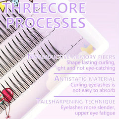 M Shaped Self Grafted False Eyelashes Single Cluster Eyelashes