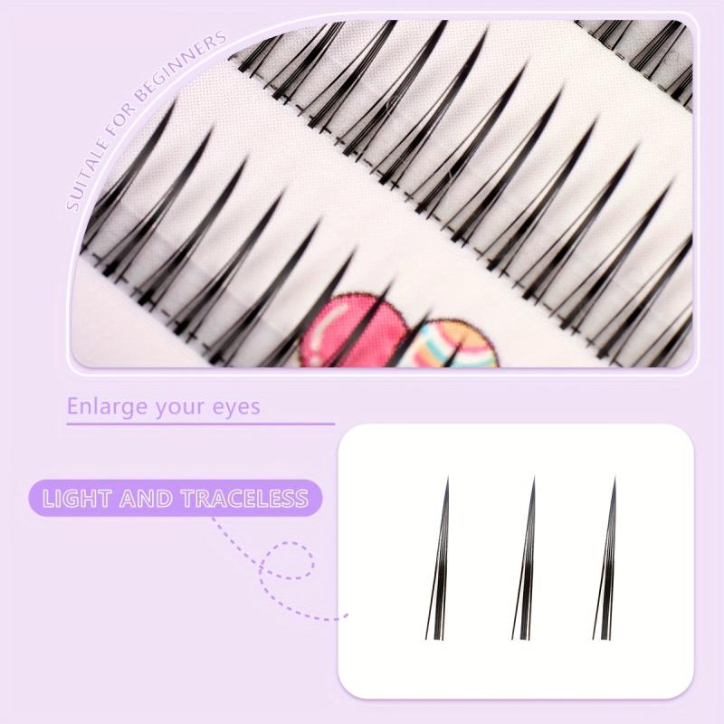 M Shaped Self Grafted False Eyelashes Single Cluster Eyelashes