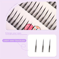 M Shaped Self Grafted False Eyelashes Single Cluster Eyelashes