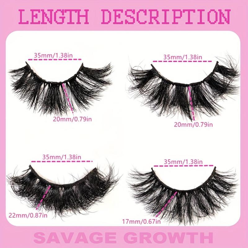 14 Pairs Fluffy Mink Lashes Thick Long False Eyelashes
