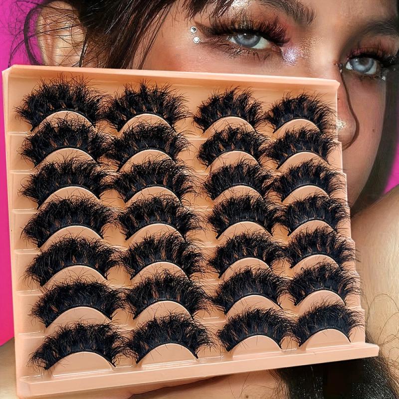14 Pairs Fluffy Mink Lashes Thick Long False Eyelashes