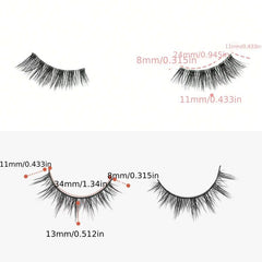 7 Pairs Fluffy Mink Cat Eye False Lashes - Daily & Party Makeup