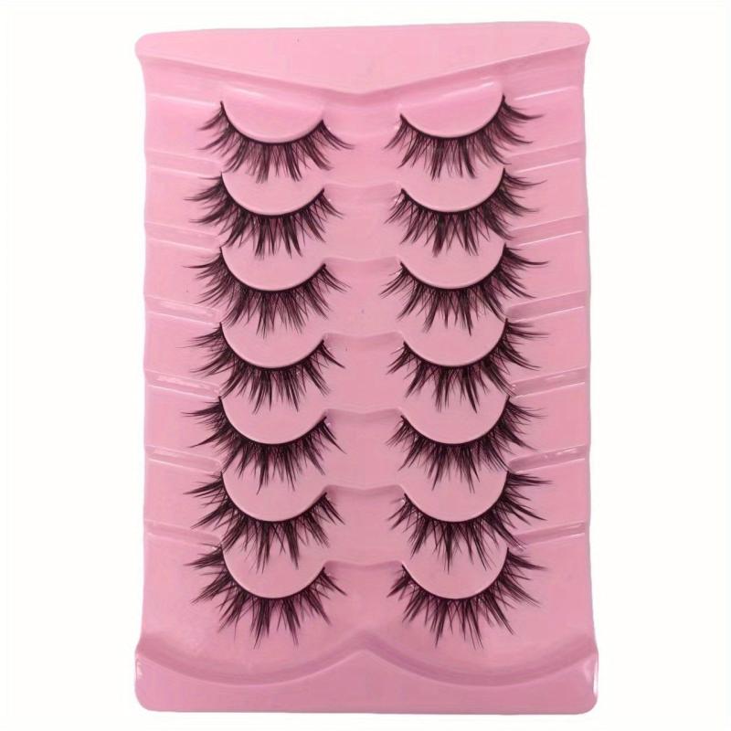 7 Pairs Fluffy Mink Cat Eye False Lashes - Daily & Party Makeup