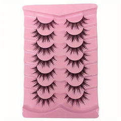 7 Pairs Fluffy Mink Cat Eye False Lashes - Daily & Party Makeup