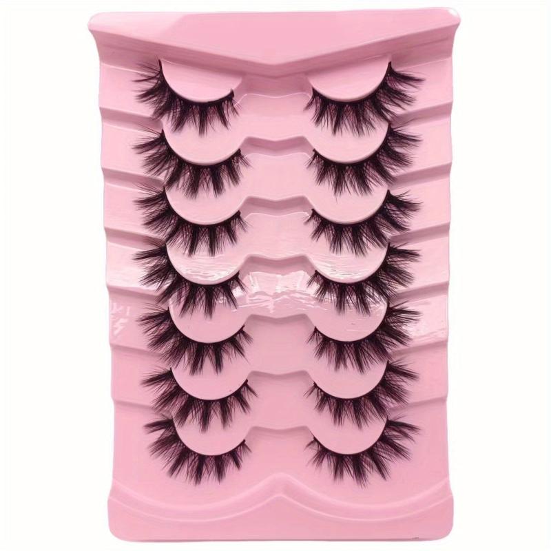 7 Pairs Fluffy Mink Cat Eye False Lashes - Daily & Party Makeup
