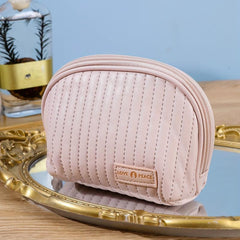 Semicircle Zipper Makeup Bag for Women Purse Travel Toiletry Bag