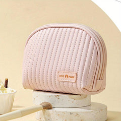Semicircle Zipper Makeup Bag for Women Purse Travel Toiletry Bag