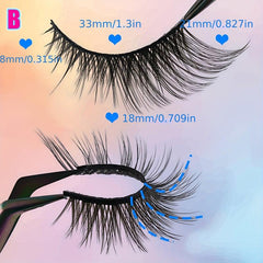 5 Pairs Fox Eye Lashes 21mm Long Cat Eye Look Wispy Thick False Eyelashes
