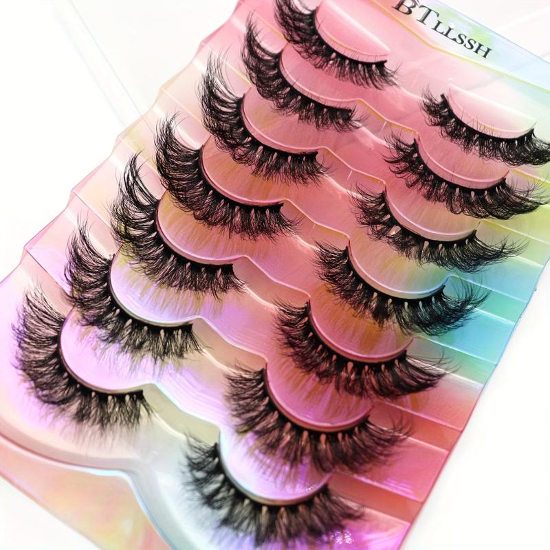 7 Pairs Thick Curling 18mm False Eyelashes Daily Voluminous Eye Lashes