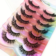 7 Pairs Thick Curling 18mm False Eyelashes Daily Voluminous Eye Lashes