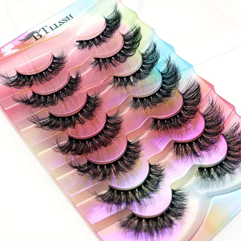 7 Pairs Thick Curling 18mm False Eyelashes Daily Voluminous Eye Lashes