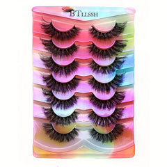 7 Pairs Thick Curling 18mm False Eyelashes Daily Voluminous Eye Lashes
