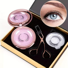 3 Pairs Magnetic Eyelashes Kit with Applicator Natural Look False Eyelashes