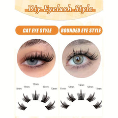 110pcs Clusters Eyelashes DIY Natural Curling False Eyelashes Extension