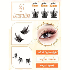 110pcs Clusters Eyelashes DIY Natural Curling False Eyelashes Extension
