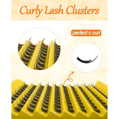110pcs Clusters Eyelashes DIY Natural Curling False Eyelashes Extension