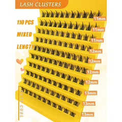 110pcs Clusters Eyelashes DIY Natural Curling False Eyelashes Extension
