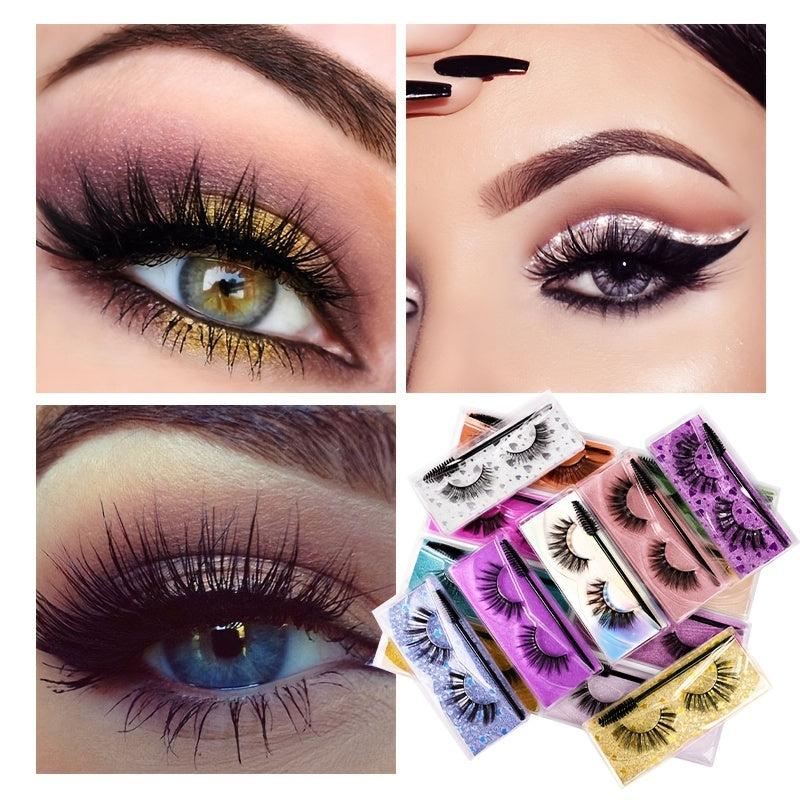11 15 MM 3D Faux Fur Mink Lashes Natural Slender Eyelashes 20mm Pack