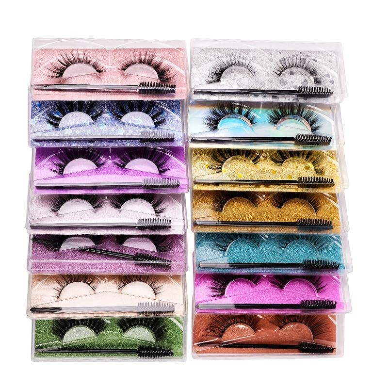 11 15 MM 3D Faux Fur Mink Lashes Natural Slender Eyelashes 20mm Pack