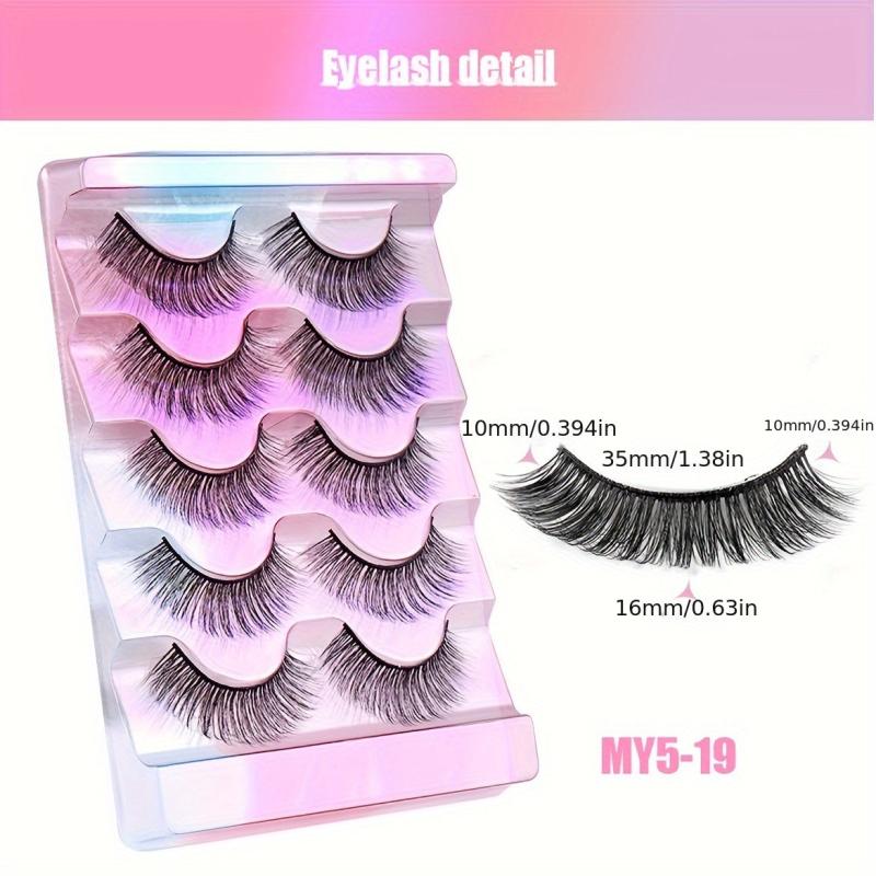 5 Pairs 3D Thick Eye Lashes Natural False Eyelashes