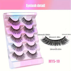 5 Pairs 3D Thick Eye Lashes Natural False Eyelashes